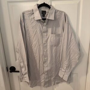 Jos A Bank Tailored Fit Dress Shirt Mens Size 17.5 - 34  100% Cotton Long Sleeve